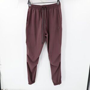 ASRV Jogger Pants Mens medium L28 plum Stretch Zip Pockets Athletic drawstring